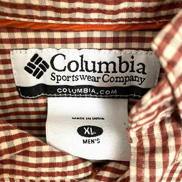 Columbia Vapor Ridge III Shirt Long Sleeve Red Jasper Gingham Mens Sz XL - Picture 6 of 8